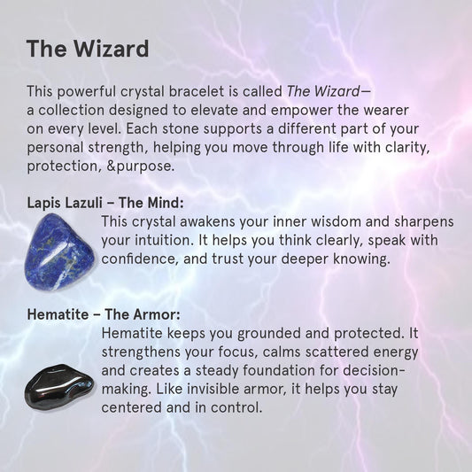 Triple Protection Bracelet, Men's beaded bracelet, Healing Crystal, Flash Labradorite, Black Agate, Lapis , Hematite, gift for him, unisex