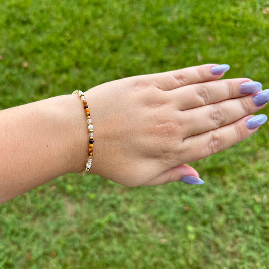 Glow Getter Bracelet – Citrine, Tiger’s Eye & Clear Quartz Crystal Healing Jewelry