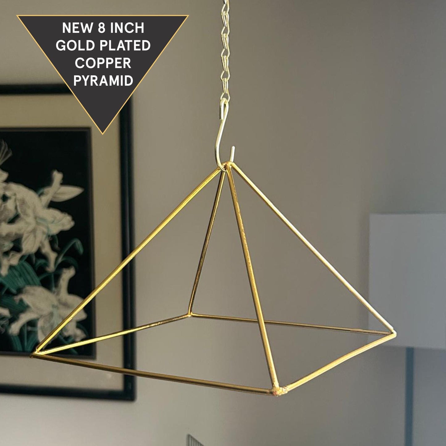 Handcrafted Copper Pyramid – Sacred Geometry Pyramid for Crystals, Meditation & Manifestation