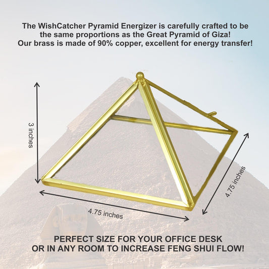 Brass WishCatcher Pyramid – Copper Crystal & Jewelry Energizer for Healing, Manifestation & Luck