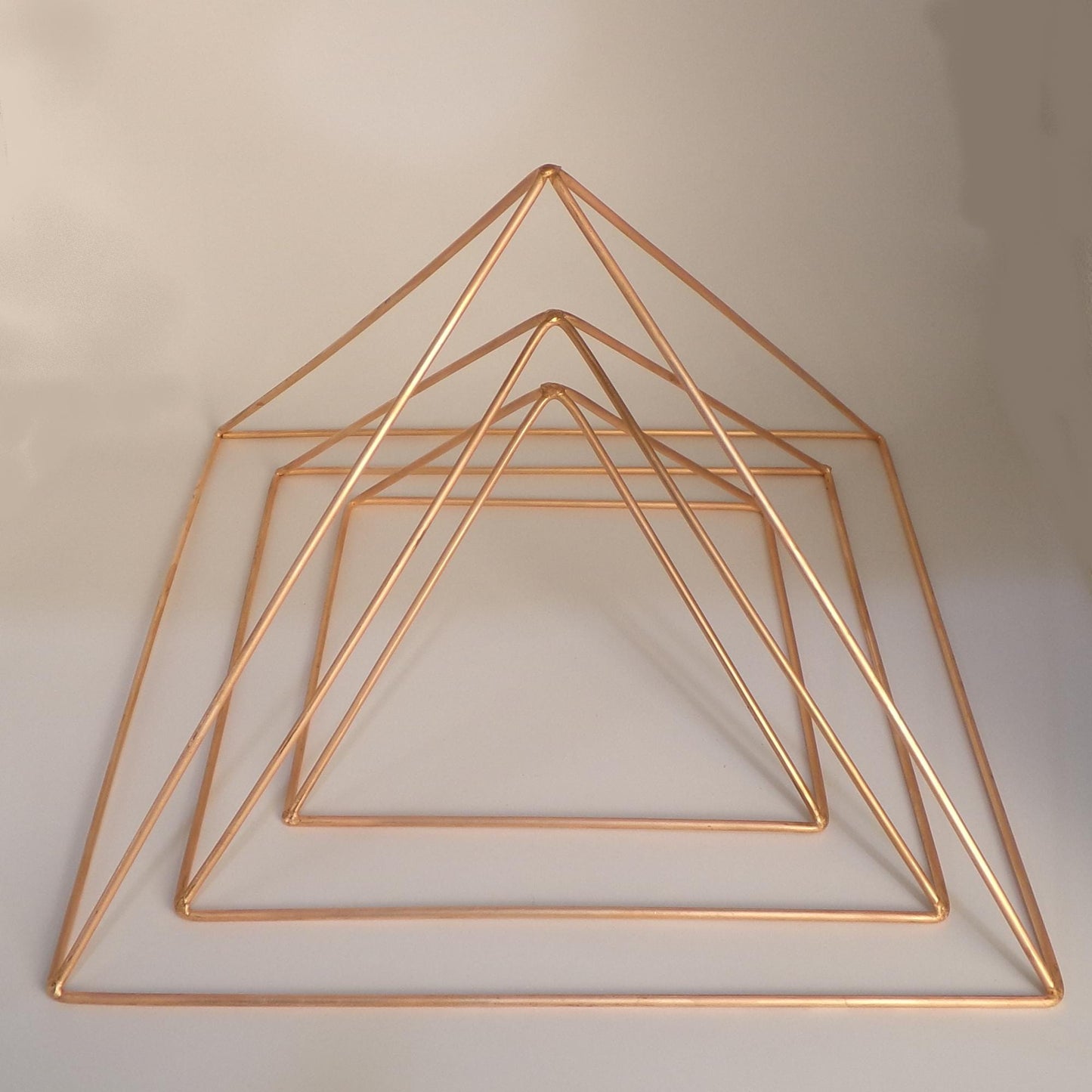 Handcrafted Copper Pyramid – Sacred Geometry Pyramid for Crystals, Meditation & Manifestation