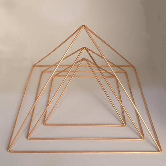 Handcrafted Copper Pyramid – Sacred Geometry Pyramid for Crystals, Meditation & Manifestation